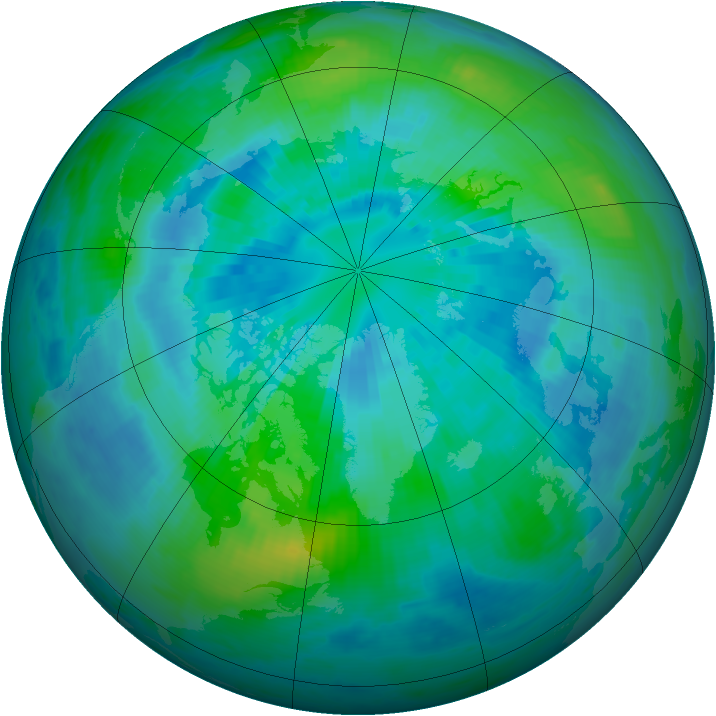 Arctic ozone map for 28 September 2000
